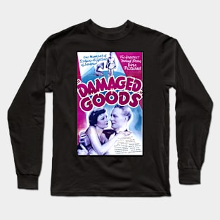 Vintage Movie Poster - Damaged Goods Long Sleeve T-Shirt